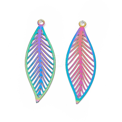 201 Stainless Steel Pendants X-STAS-B038-05MC-1