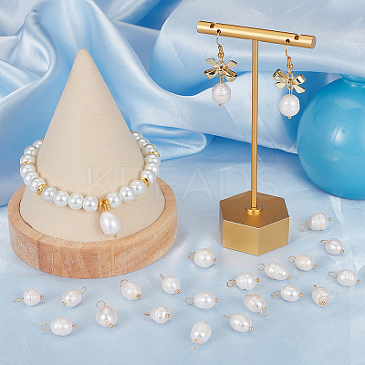 30Pcs Natural Cultured Freshwater Pearl Pendants KK-BBC0005-10-1