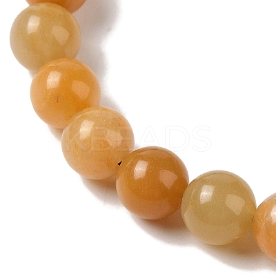 8mm Round Natural Topaz Jade Braided Bead Bracelets BJEW-C067-01B-24-1