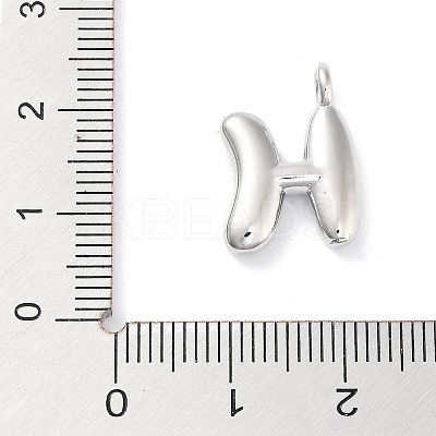 Rack Plating Brass Balloon Letter Pendants X-KK-C050-01P-H-1