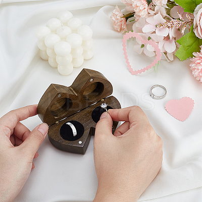 1Pc Valentine's Day Wooden Ring Magnetic Gift Cases CON-PH0003-14-1