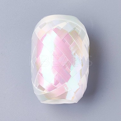 Single Face Laser Balloons Ribbon SRIB-WH0003-D01-1