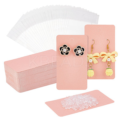 120Pcs Blank kraft Paper Earring Card Holder for Earring Display DIY-PH0009-96B-1