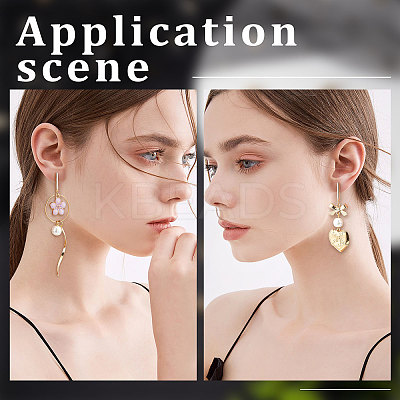 20Pcs Brass Round Bar Stud Earring Findings KK-BBC0004-93-1
