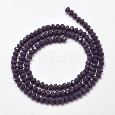 Faceted Rondelle Glass Beads Strands EGLA-J134-3x2mm-A04-1