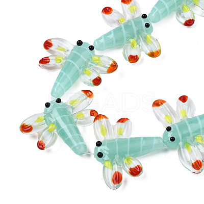 Autumn Theme Handmade Lampwork Beads Strands LAMP-Q031-017C-1