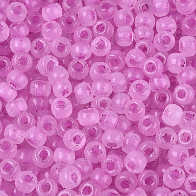 6/0 Transparent Inside Colours Glass Seed Beads SEED-N008-08O-1