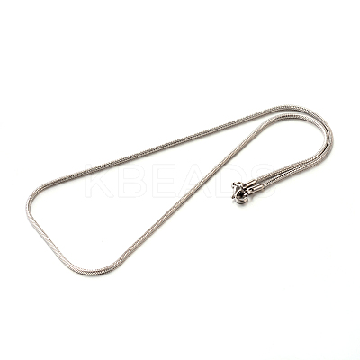 Tarnish Resistant 304 Stainless Steel Snake Chain Necklaces STAS-M174-018P-C-1