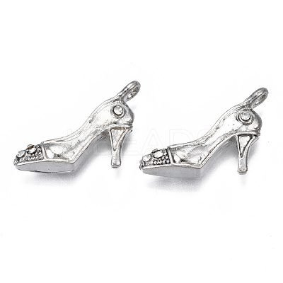 Rack Plating Alloy Rhinestone Pendants ALRI-T007-01-1