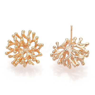 Brass Stud Earring Findings KK-T038-494G-1
