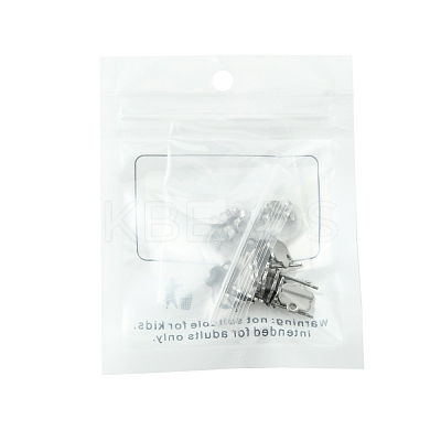 10Pcs 201 Stainless Steel Stud Earring Findings with Hole EJEW-FS0001-14C-1