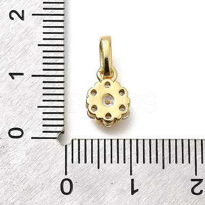 Brass Micro Pave Cubic Zirconia Pendants KK-Z093-41G-1
