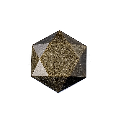 Natural Golden Sheen Obsidian  Healing Star of David Ornament PW-WG52742-06-1