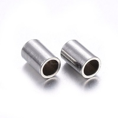 Tarnish Resistant 201 Stainless Steel Tube Beads STAS-O107-07P-A-1