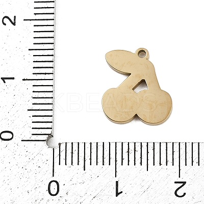 304 Stainless Steel Enamel Charms STAS-I338-01G-13-1