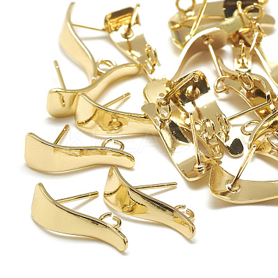 Brass Stud Earring Findings KK-N200-103-1