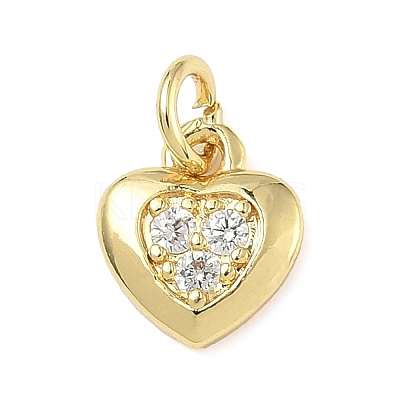 Brass Micro Pave Cubic Zirconia Pendants ZIRC-I356-26G-1