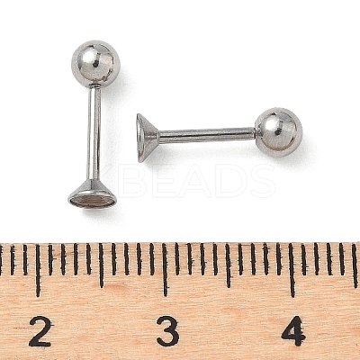 304 Stainless Steel Stud Earring Findings STAS-U056-04A-P-1
