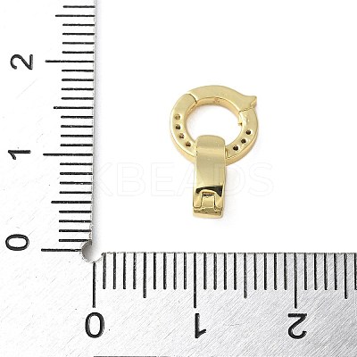 Brass Micro Pave Clear Cubic Zirconia Fold Over Clasps LS-KK-P290-15G-1