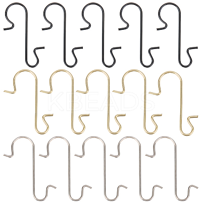 240Pcs 3 Colors Stainless Steel S-shape Hooks AJEW-SC0003-69-1