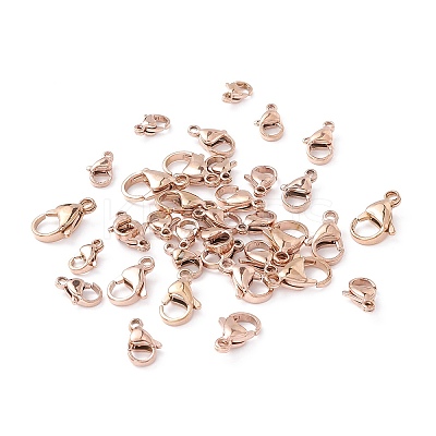 304 Stainless Steel Lobster Claw Clasps STAS-UN0003-25P-1