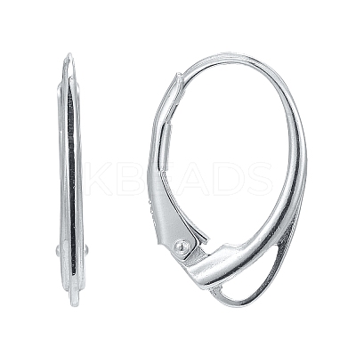 925 Sterling Silver Leverback Hoop Earring Findings STER-M104-02S-1