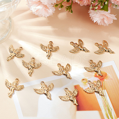14Pcs 304 Stainless Steel Pendants STAS-BBC0001-82-1