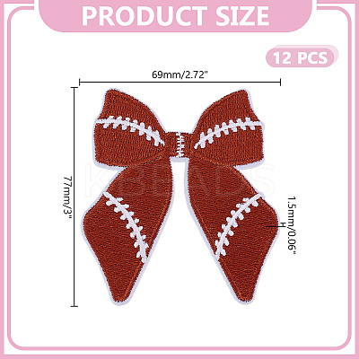 12Pcs Bowknot Embroidery Cloth Iron On/Sew On Patches DIY-HY0002-98-1