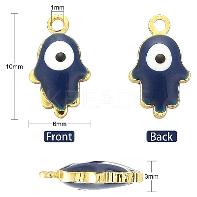 50Pcs Brass Enamel Pendants ENAM-CJ0003-92-1