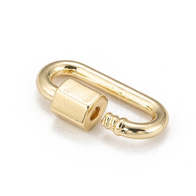 Brass Screw Carabiner Lock Charms LS-KK-T047-08G-1