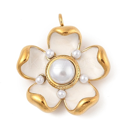 304 Stainless Steel Enamel Pendants STAS-P380-79G-02-1