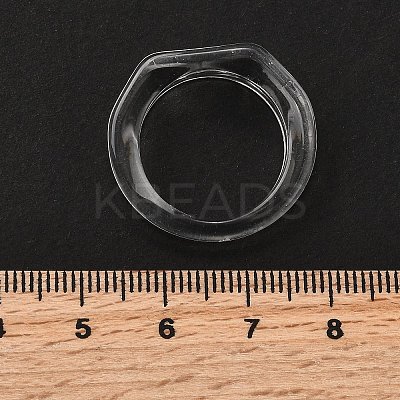 Kids Transparent Acrylic Glue on Ring Base RJEW-P154-01A-02-1