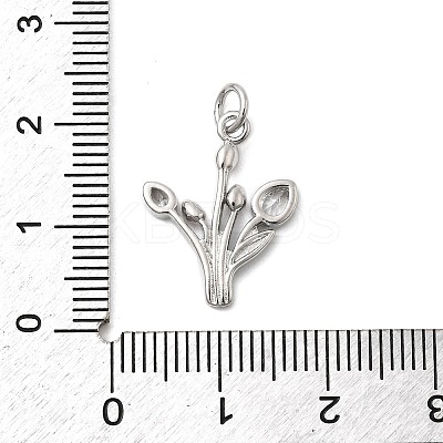 Brass Micro Pave Cubic Zirconia Pendants KK-A278-01B-01P-1