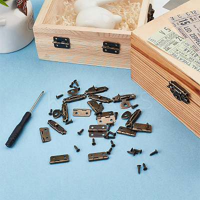 20 Sets Iron Lock Catch Clasps AJEW-GF0005-98-1
