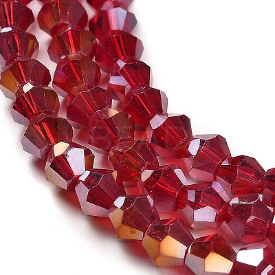Transparent Electroplate Glass Beads Strands GLAA-F029-2mm-A27-1