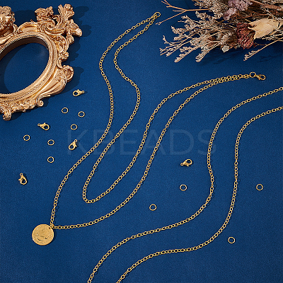 DIY Brass Cable Chains Bracelets Necklaces Making Kits DIY-UN0006-22C-1