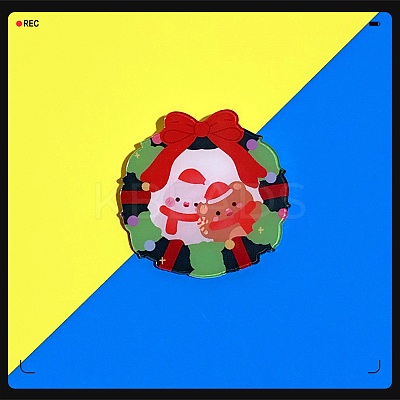 Christmas Theme Acrylic Brooch Pin XMAS-PW0001-269G-1