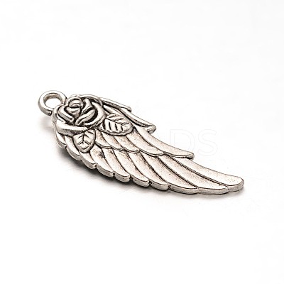 Tibetan Style Alloy Wing Pendants LS-PALLOY-ZN48529-AS-RS-1