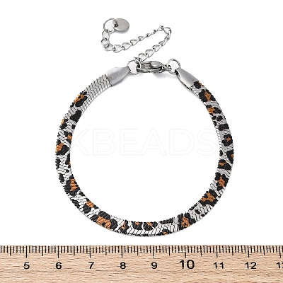 304 Stainless Steel Snake Chain Bracelets for Women BJEW-A034-03P-1