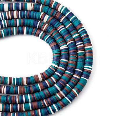 Handmade Polymer Clay Beads Strands CLAY-R089-8mm-T017-1