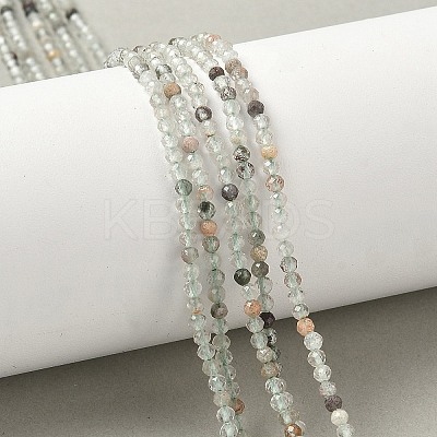 Natural Green Lodolite Quartz/Garden Quartz/Green Phantom Quartz Beads Strands G-G271-E01-2mm-1