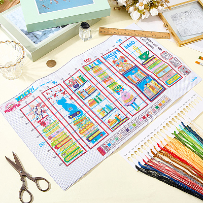 1 Bag Bookmarks Painting Needle Felting Kit for Beginners DIY-CP0013-36A-1