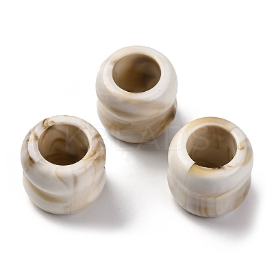 Two Tone Opaque Acrylic Beads OACR-Z025-01D-1