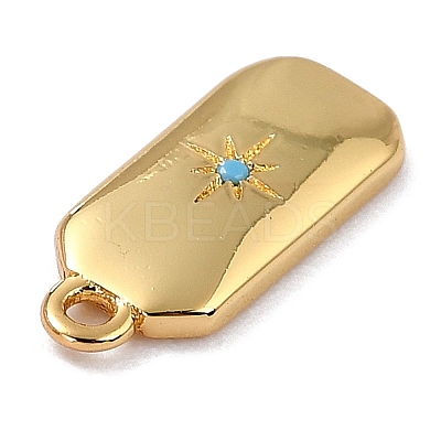 Brass Micro Pave Cubic Zirconia Charms ZIRC-I054-12G-06-1