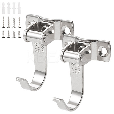 2 Sets Stainless Steel Hook Hangers STAS-HP0001-01B-1