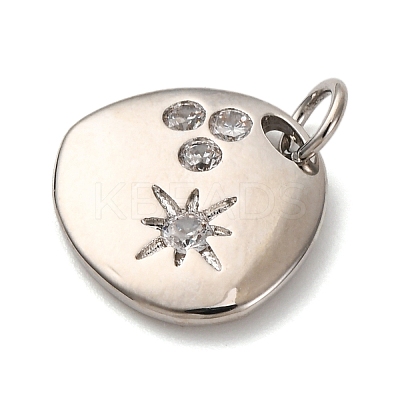 Brass Micro Pave Cubic Zirconia Pendants KK-P308-56P-1