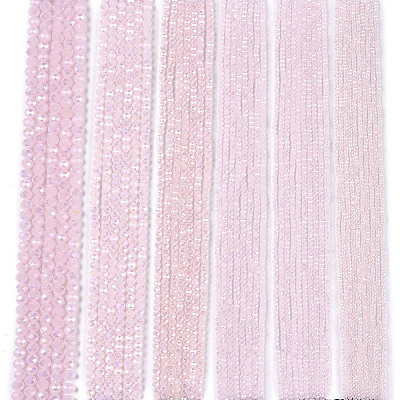 Electroplate Glass Beads Strands EGLA-A044-J8mm-B02-1