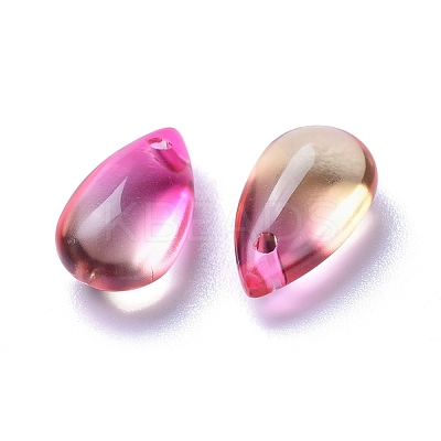 Transparent Glass Charms X-GLAA-O017-01-1