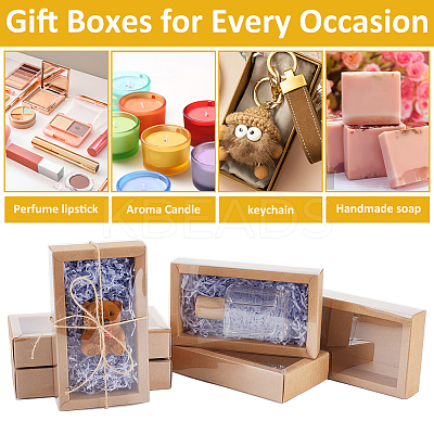 Rectangle Kraft Paper Drawer Boxes CON-WH0089-119C-1