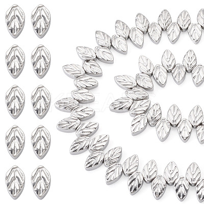130Pcs 2 Strands Electroplate Glass Beads Strands EGLA-TA0013-56B-1